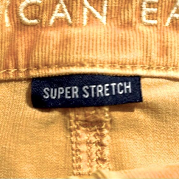 American Eagle Golden Tan Corduroy Patch Pocket Super Stretch Mini Skirt - Picture 14 of 16